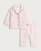 image 1 of F&F Baby 2-Piece Pure Cotton Heart Print Pyjama Set in Pink