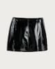image 4 of F&F Faux Leather High Shine Mini Skirt in Black