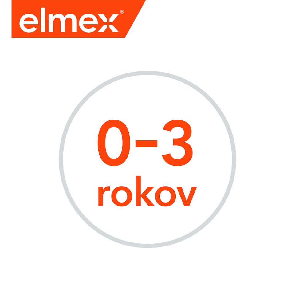 obrázok 1 z elmex® Kids cvičná detska zubná kefka pre deti vo veku 0 – 3 rokov 1 ks