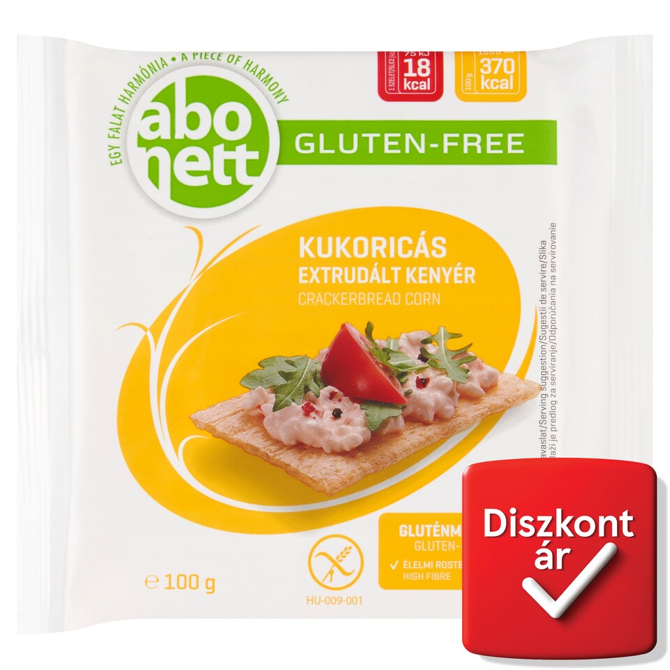 Abonett gluténmentes kukoricás extrudált kenyér 100 g  1. kép
