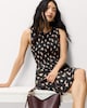 image 2 of F&F Shirred Sleeveless Mini Dress in Multi Black