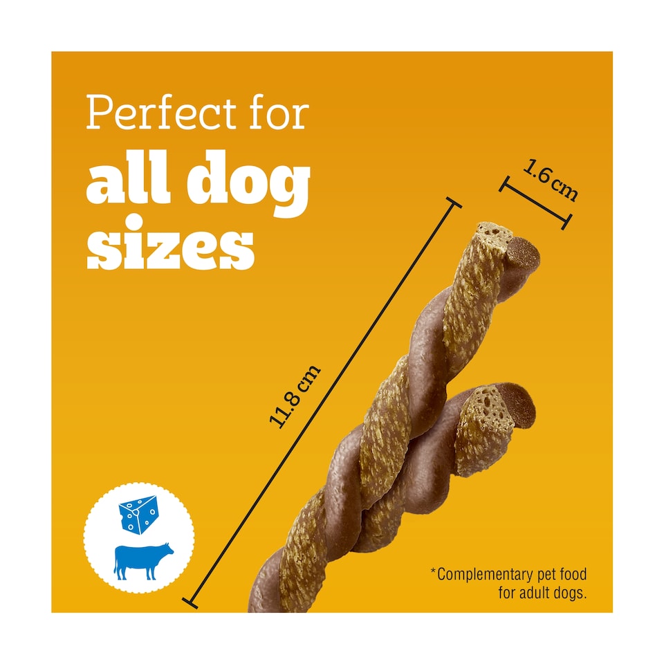 image 1 of Pedigree Rodeo Duos Dog Food Treats Beef & Cheese 7 sticks 123g