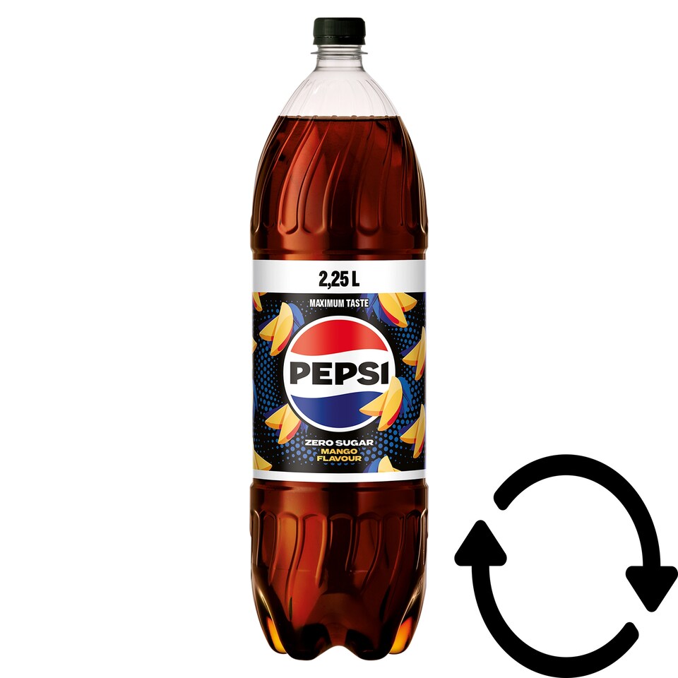 Pepsi Zero colaízű energiamentes szénsavas üdítőital édesítőszerekkel mangó ízesítéssel 2,25 l