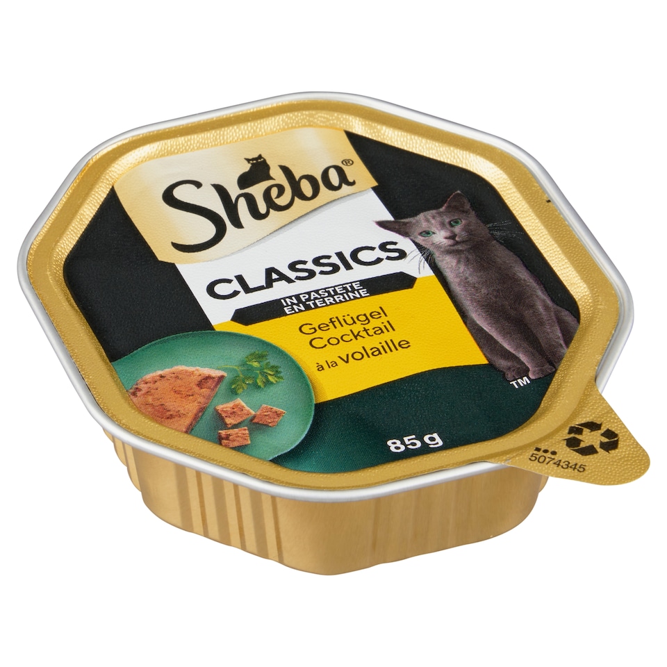 image 1 of Sheba Classics Complete Wet Food for Adult Cats Poultry in Terrine 85g