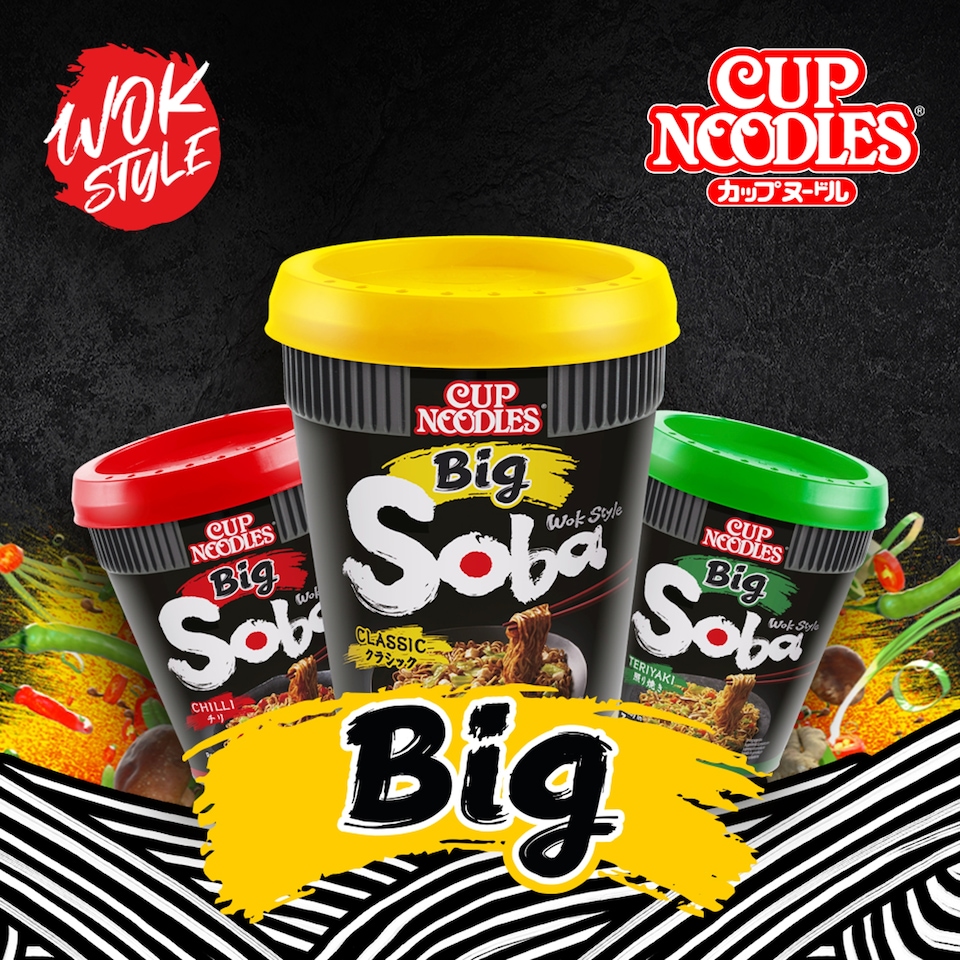 image 1 of Nissin Soba Big Yakitori Chicken Instant Noodles Pot 113g