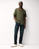 image 2 of F&F Textured Short Sleeved Collared Shirt in Khaki