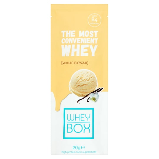 Whey Box Vanilla Flavour Protein Sachet 20G Tesco Groceries
