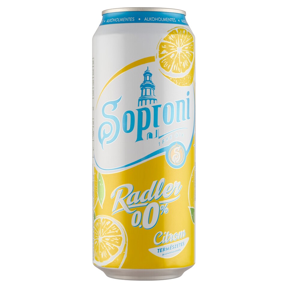 Soproni Radler Citrom alkoholmentes sörital 0.0% 0,5 l doboz