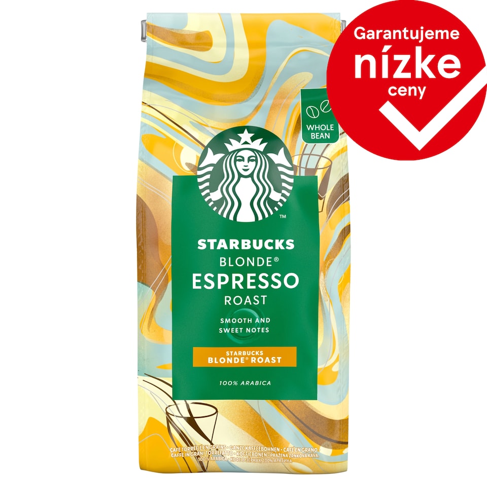 Starbucks Blonde Espresso Roast, zrnková káva, 450 g