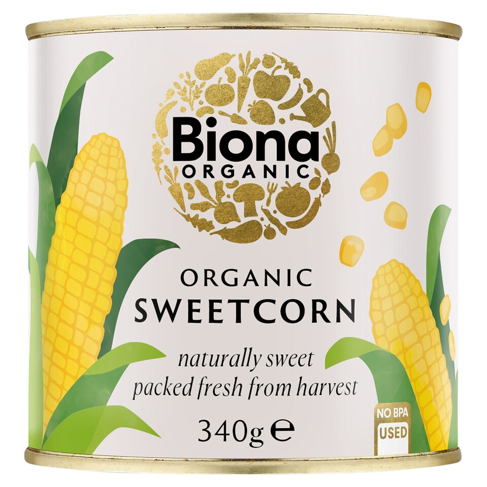 Biona Organic Sweetcorn - Can 340g