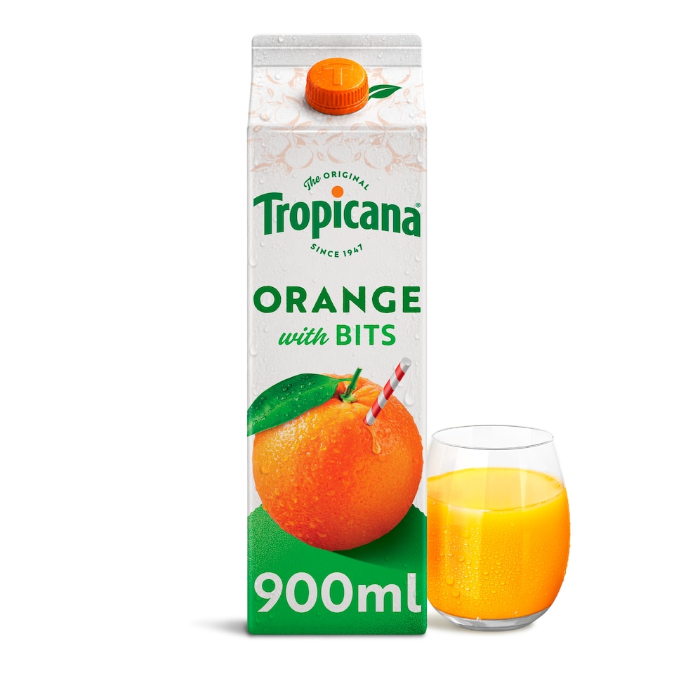 image 1 of Tropicana Original Orange With Juicy Bits 900Ml
