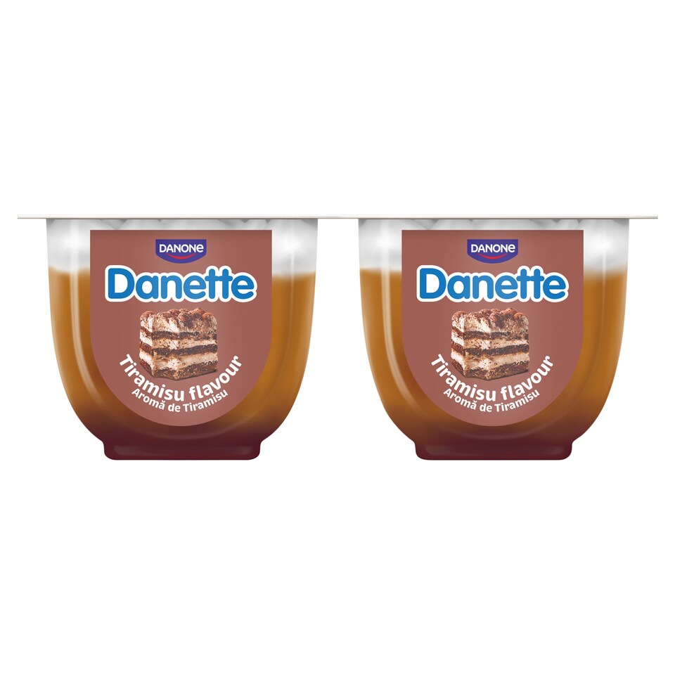 Danette tiramisuízű réteges tejdesszert, kávé- és csokoládé ízű rétegekkel 4 x 90 g (360 g)