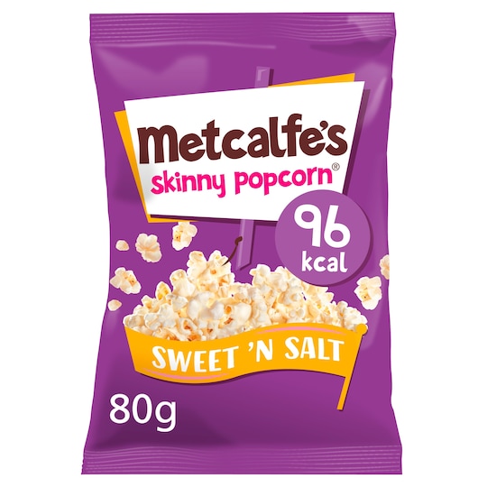 Metcalfe's Skinny Popcorn Sweet 'N Salt 80G Tesco Groceries