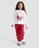 image 2 of F&F Girls Pure Cotton Christmas Club Slogan Pyjamas in Multi