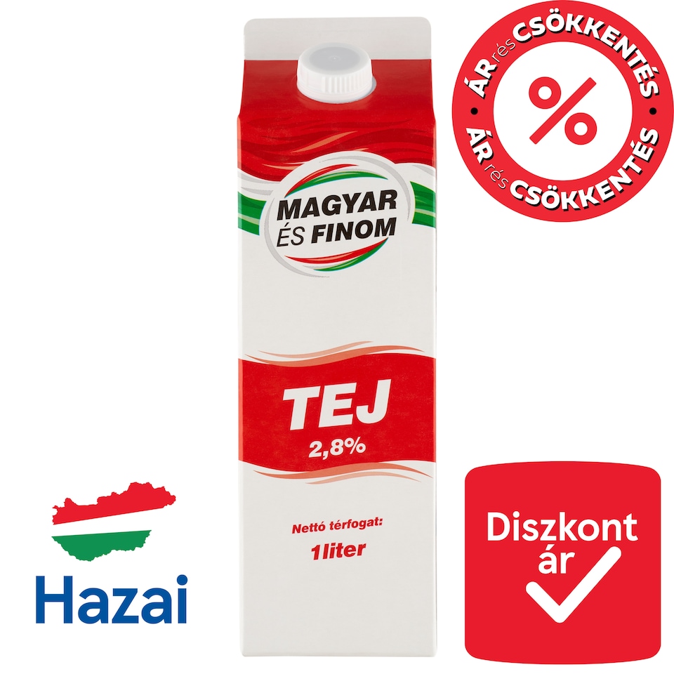 Magyar és Finom tej 2,8% 1 l