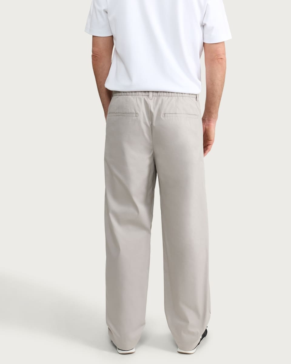 image 1 of The F&F Edit Cotton Rich Double Pleated Chino Trousers in Stone