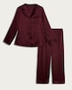 image 4 of F&F CoolEase™ Satin Stripe Print Shirt and Trousers Pyjamas in Purple