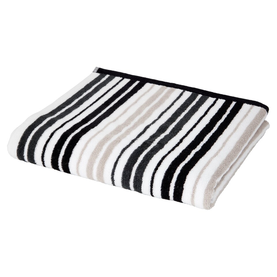 Tesco Black Stripe Bath Towel Tesco Groceries