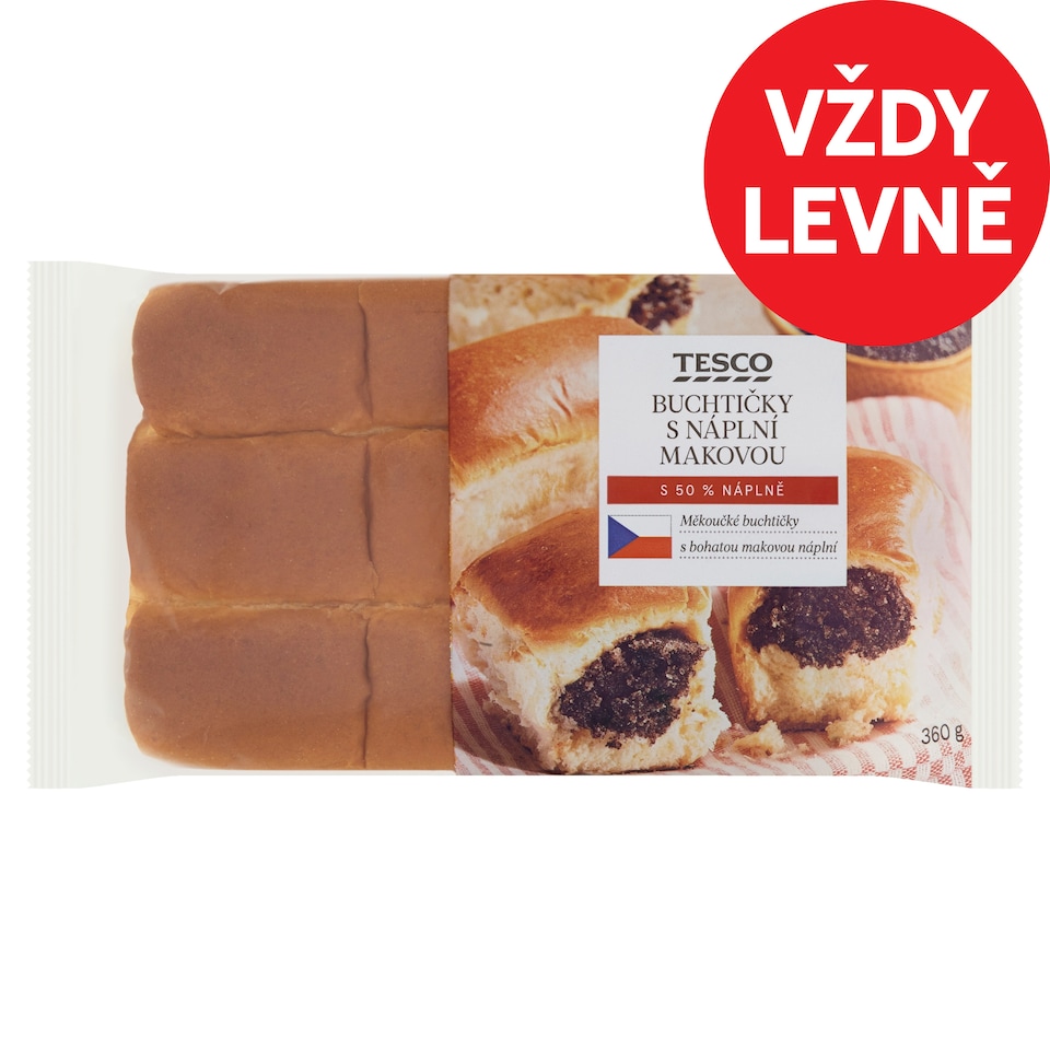 Tesco Cakes with Poppy Seed Filling 360g
