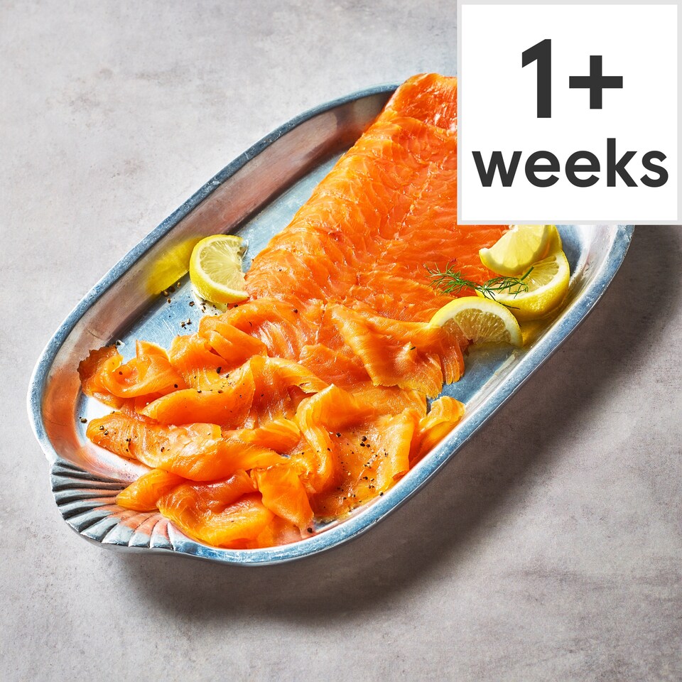 image 1 of 94. Tesco Finest Sliced Scottish Smoked Salmon Side 750g (Serves 15)