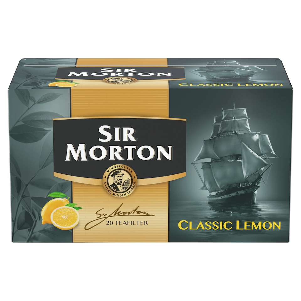 Sir Morton Classic Lemon citromízű fekete tea citromhéjjal 20 filter 30 g