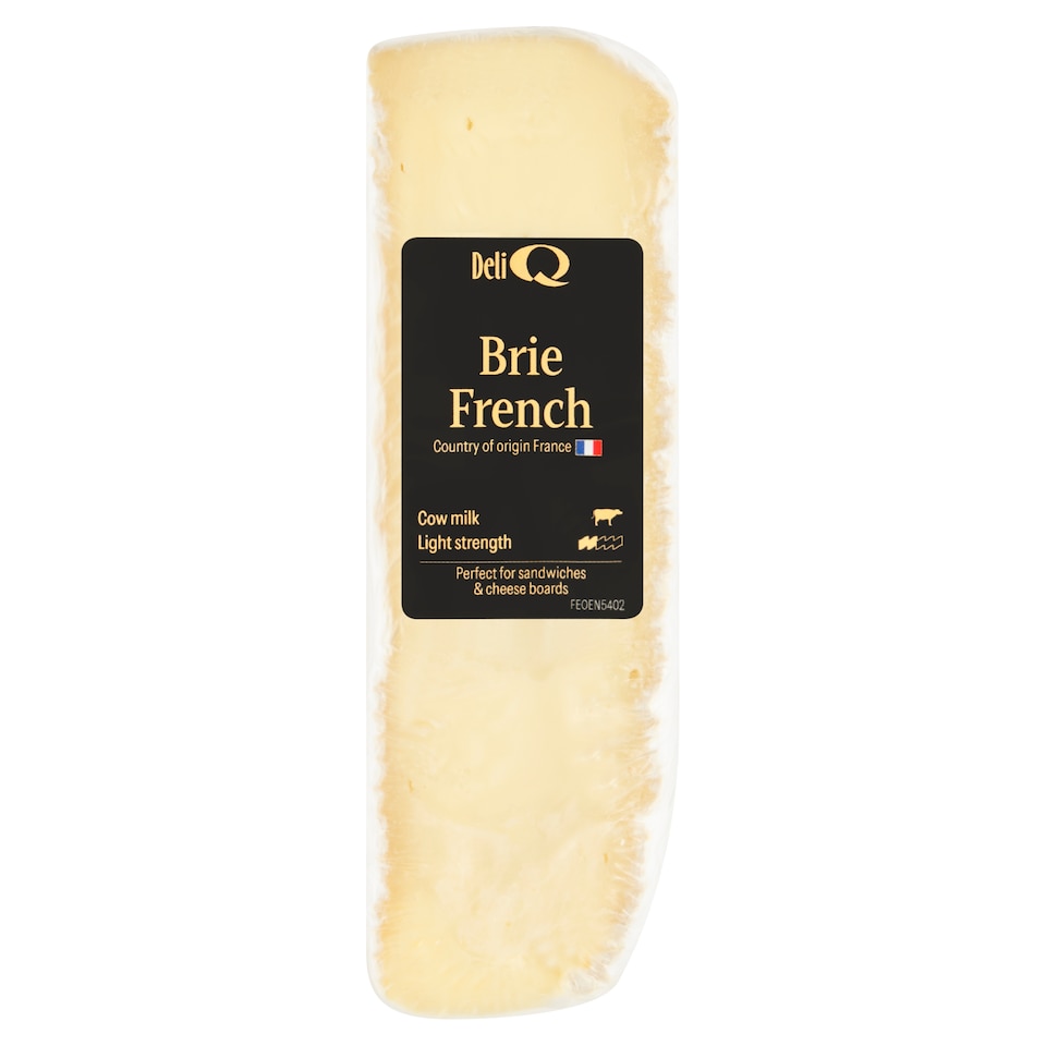 Deli Q Brie měkký vysokotučný zrající sýr s bílou plísní na povrchu