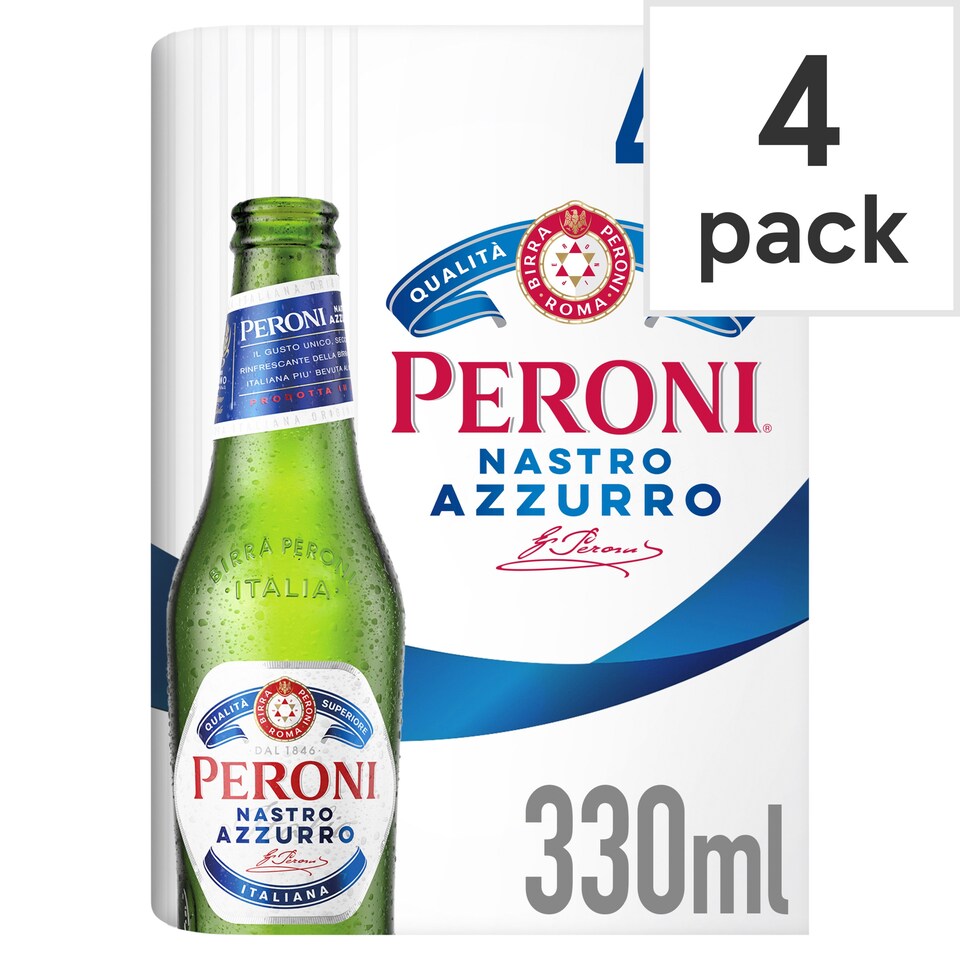image 1 of Peroni Nastro Azzurro 4X330ml Bottles