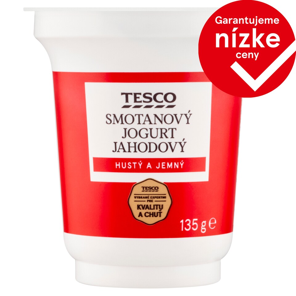 Tesco Smotanový jogurt jahodový 135 g