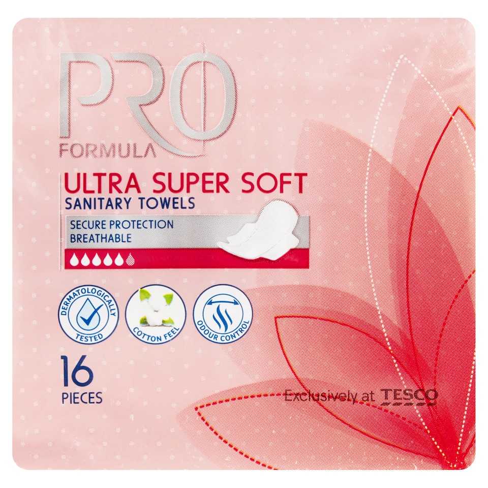 Tesco Pro Formula Wings Ultra Super Soft egészségügyi betét 16 db