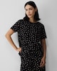 image 1 of F&F 2-Piece Pure Cotton Polka Dot Pyjama Set in Multi Black