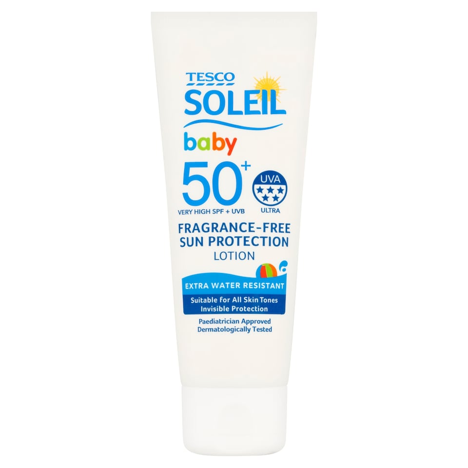 Tesco Soleil Baby Fragrance-Free Sun Protection Lotion SPF50+ 75ml