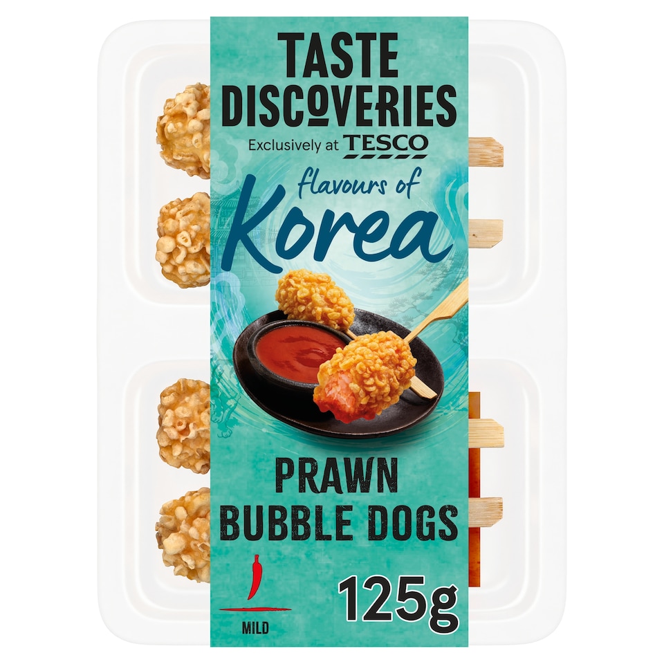 image 1 of Tesco Taste Discoveries Flavours Of Korea Prawn Bubble Dogs 125g