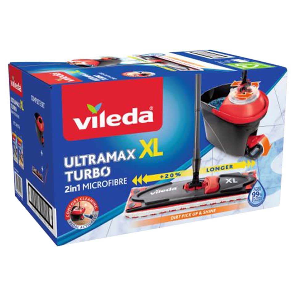 Vileda Ultramax XL Turbo lapos felmosó és pedálos vödör 1. kép