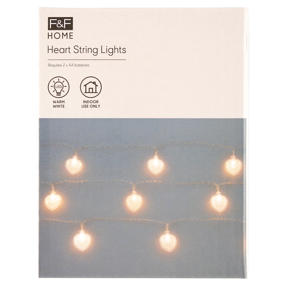 obrázok 1 z F&F Home Heart svetelná reťaz na batérie