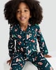 image 1 of F&F Boys Pure Cotton Santa Print Shirt and Trousers Pyjamas in Green