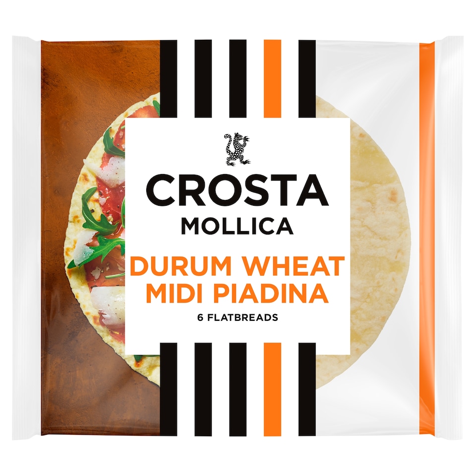 Crosta & Mollica Durum Wheat Piadina Midi Flatbreads 6 Pack 240g