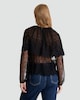 image 4 of The F&F Edit Embroidered Sheer Long Sleeved Blouse in Black