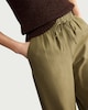 image 2 of F&F Linen Rich Wide Leg Trousers in Khaki