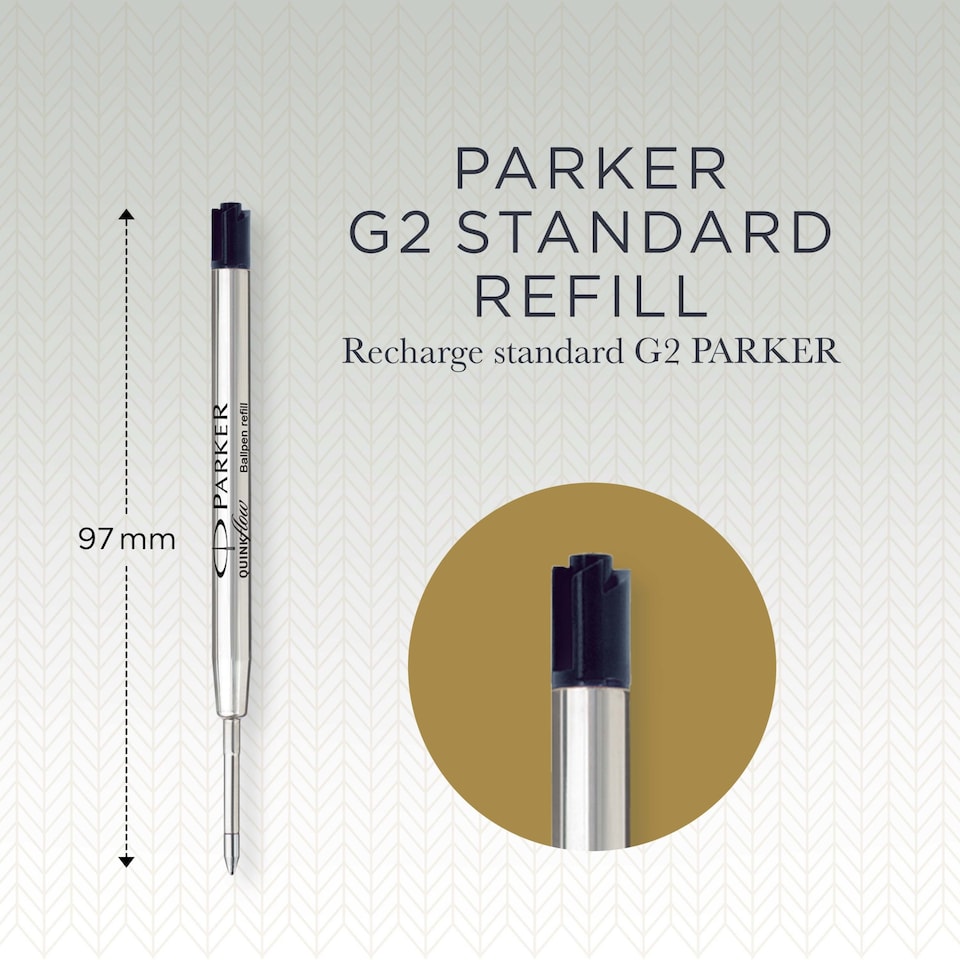 image 1 of Parker Ballpoint Pen Refill, Black Quinkflow Ink, 2 Count