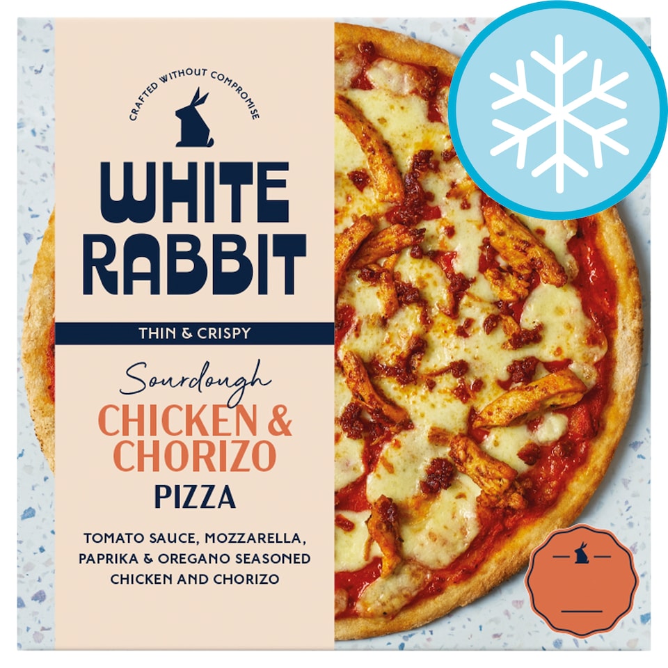 image 1 of White Rabbit Chicken & Chorizo Sourdough Gluten Free Pizza 324g