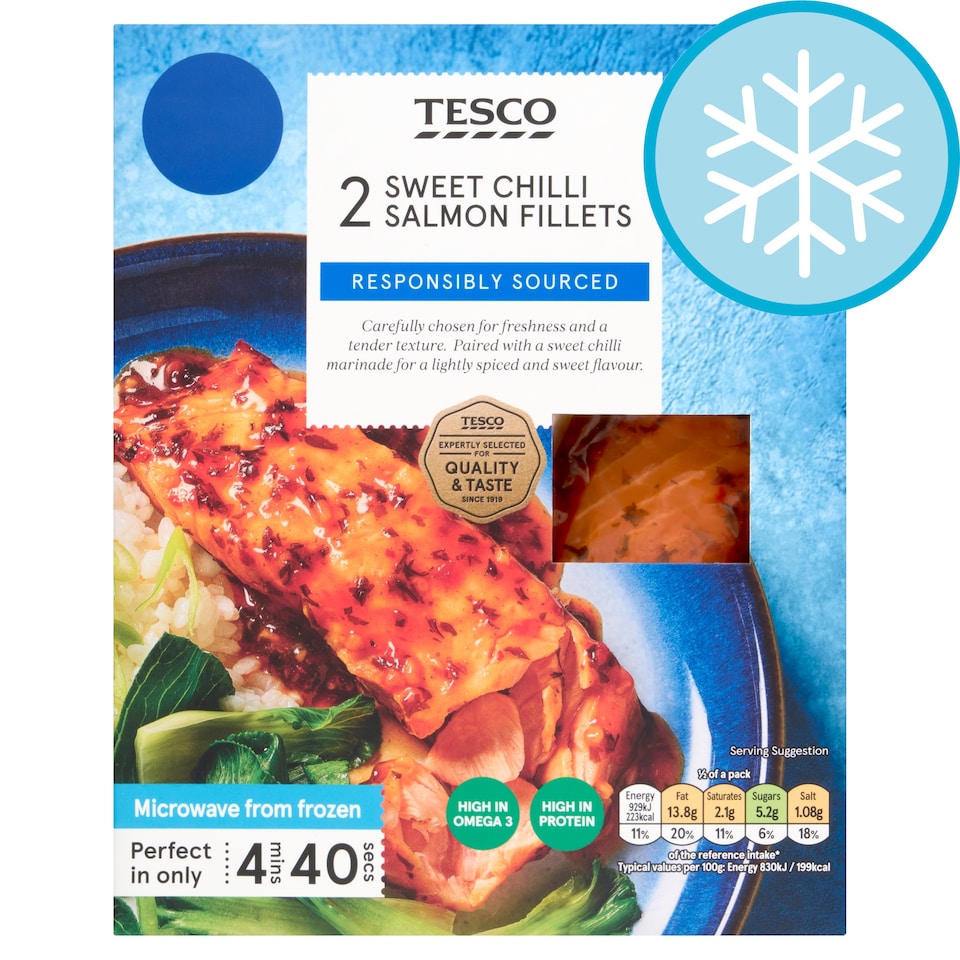 Tesco 2 Sweet Chilli & Salmon fillet 240g