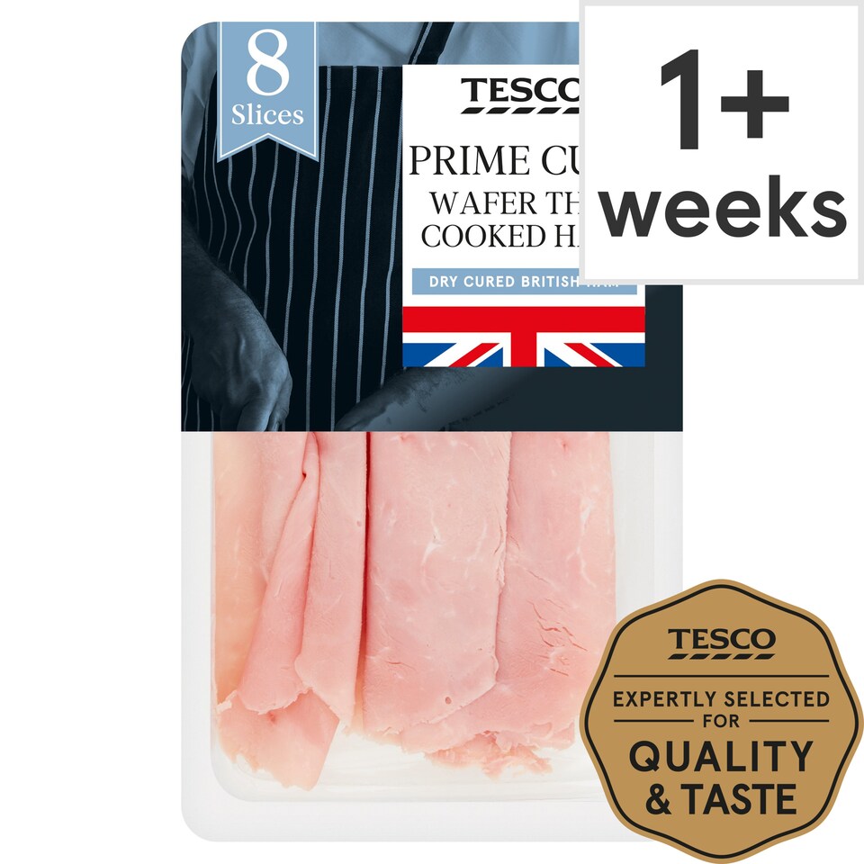 Tesco British Wafer Thin Cooked Ham 125G Tesco Groceries