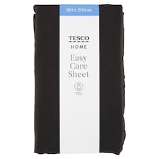 Tesco Home Easy Care fekete lepedő 180 x 200 cm