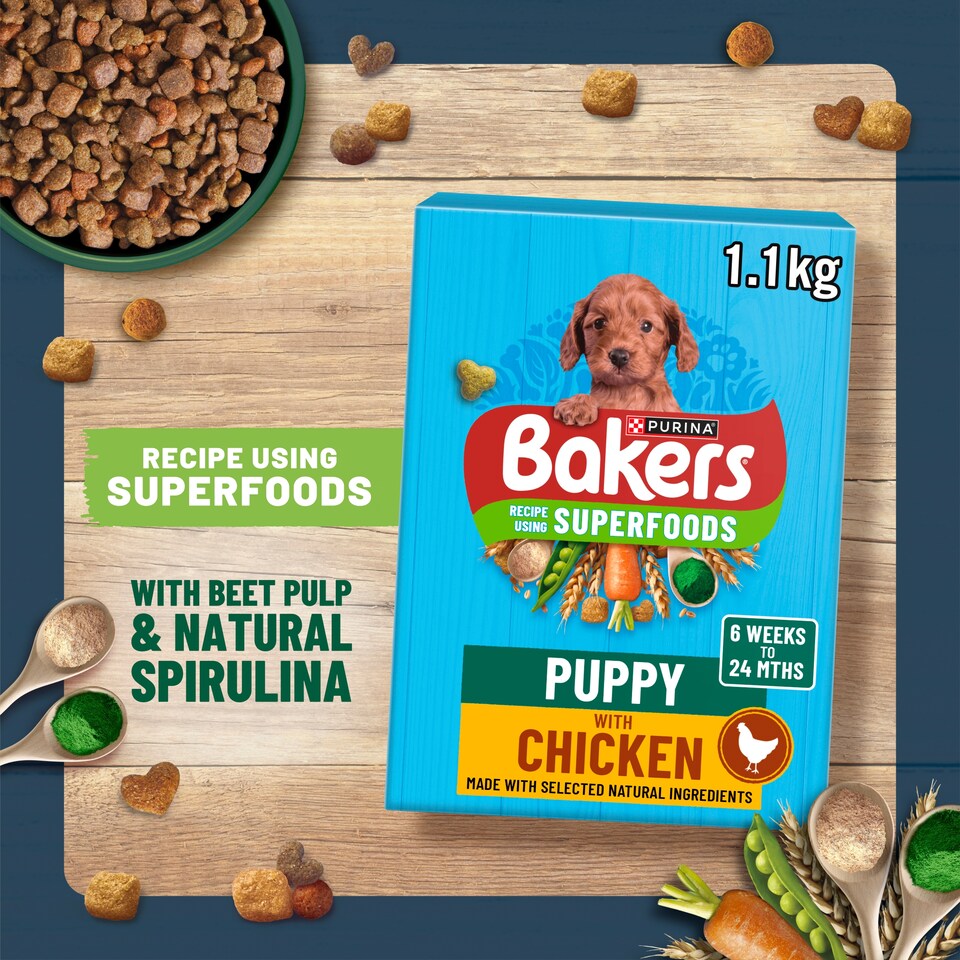 image 1 of Bakers Puppy Dog Food Chicken & Vegetable 1.1Kg