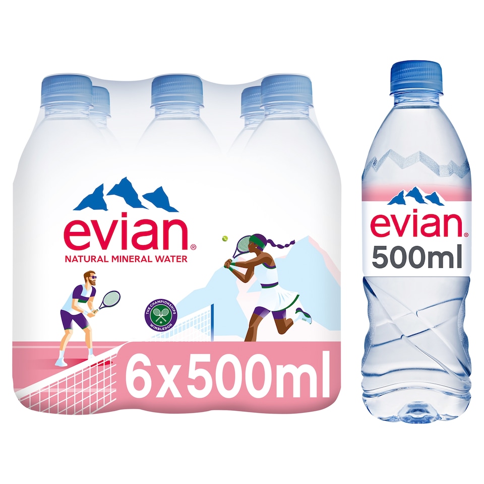image 1 of Evian Natural Bottled Mineral Still Water Multipack 6x500ml