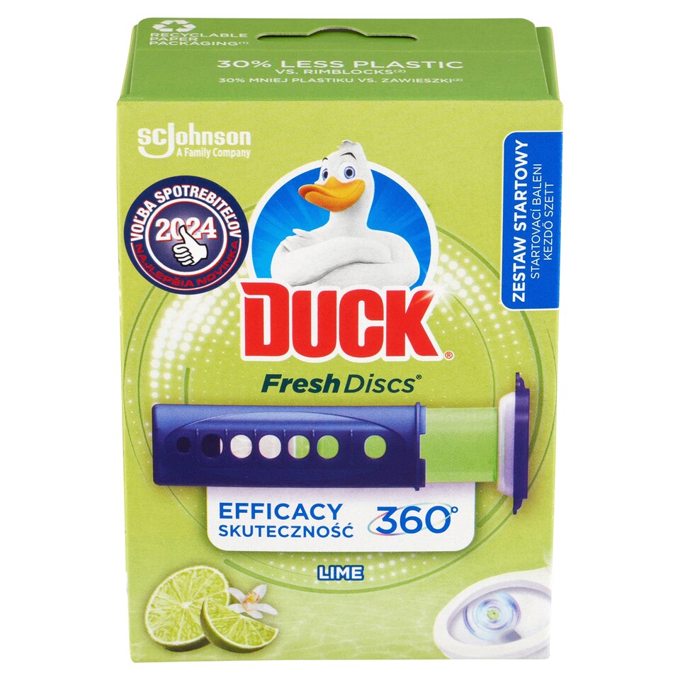 image 1 of Duck Fresh Discs WC Cleaner Lime 36 ml