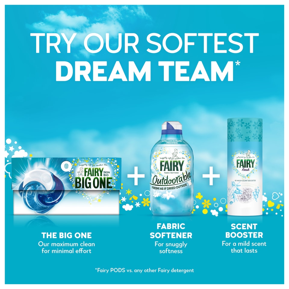 image 1 of Fairy Non Bio Big One Washing Liquid Pods 29 washes 1151.3g