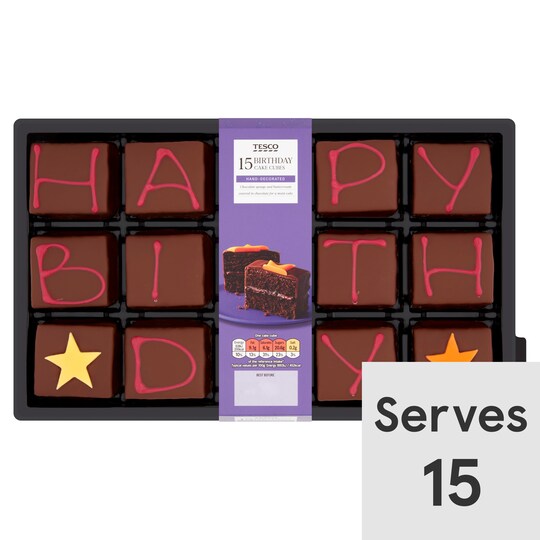 Tesco Birthday Cake Cubes 15Pk Tesco Groceries