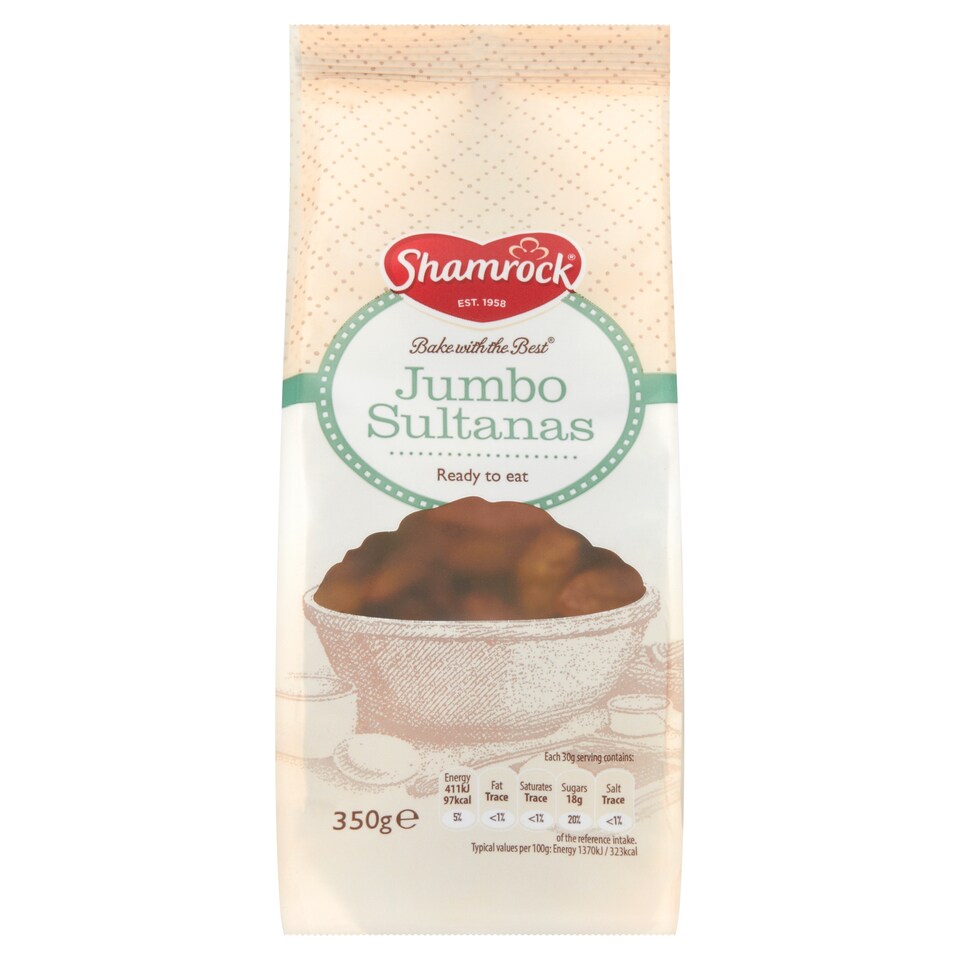 Shamrock Jumbo Sultanas 375G