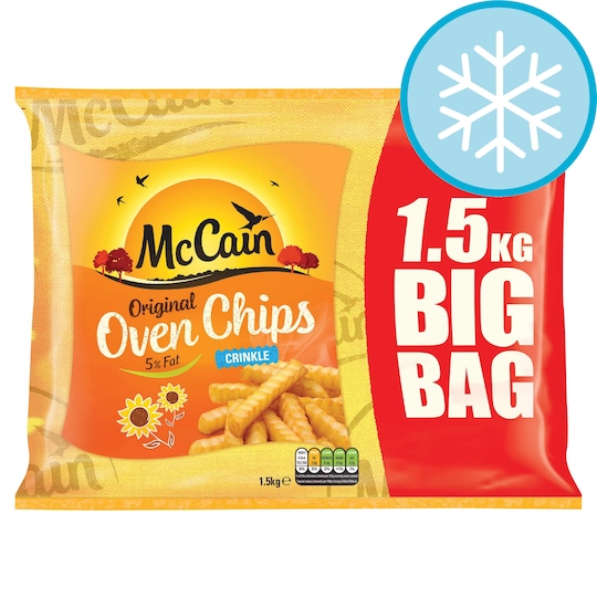 Mccain Crinkle Oven Chips 1.5Kg Tesco Groceries
